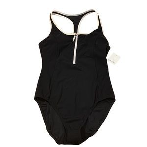 NWT Calvin Klein‎ Black One Piece Swim Suit 10